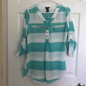 Blue striped nautical top